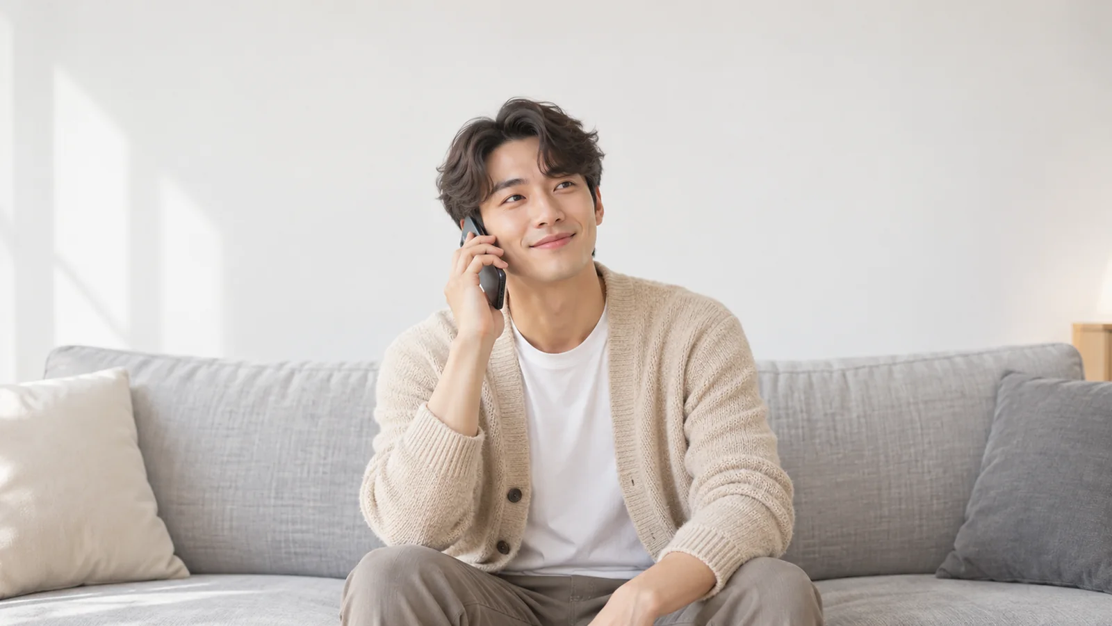 가게 앞에서 환하게 웃으며 서 있는 사장님